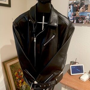 Topshop faux leather jacket